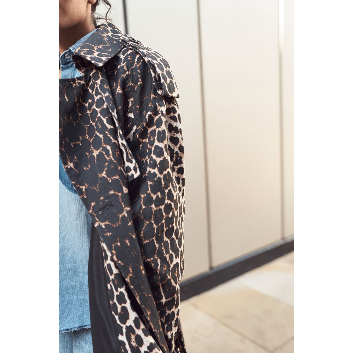 Manteau imprimé avec ceinture imprimé animal, NEXT