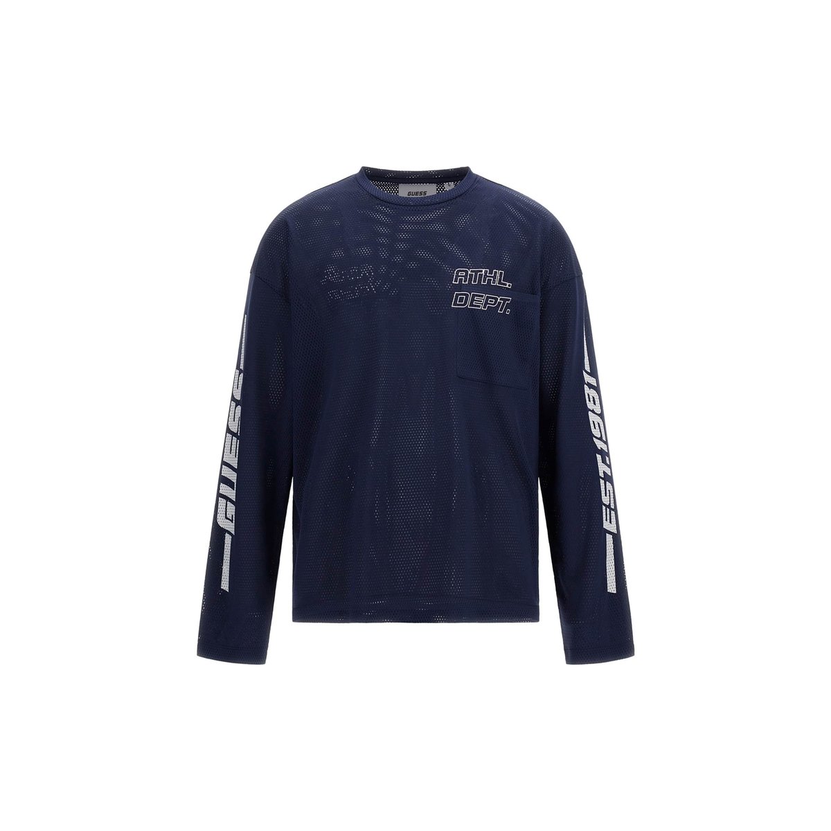 T-Shirt Mesh Oversize bleu foncé, GUESS