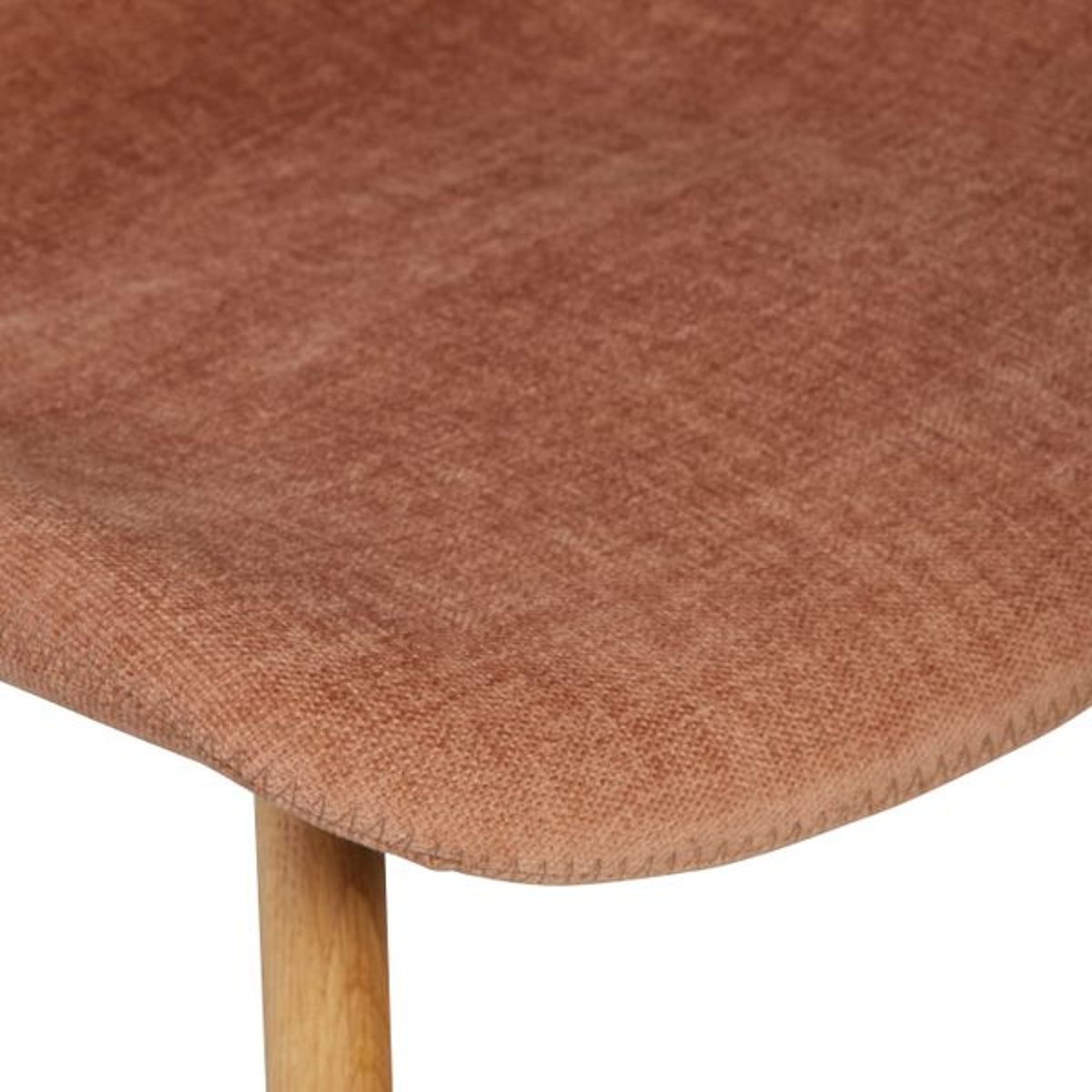 Chaise snack tissu soft touch noir marron nèfle, ZAGO