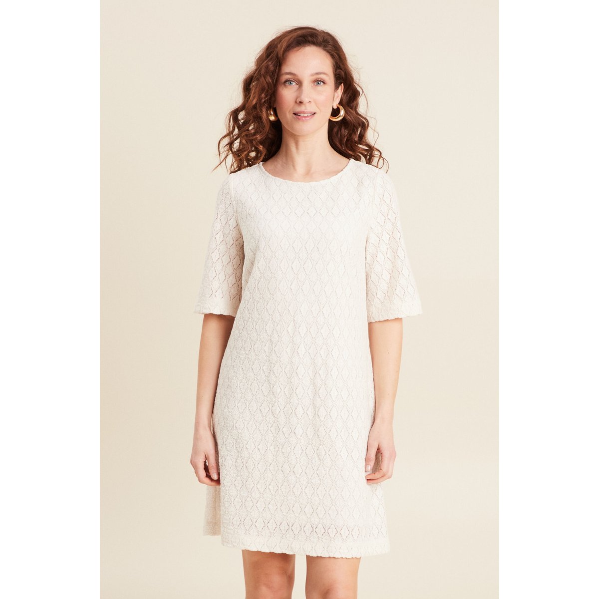 Robe droite dentelle ecru, BREAL