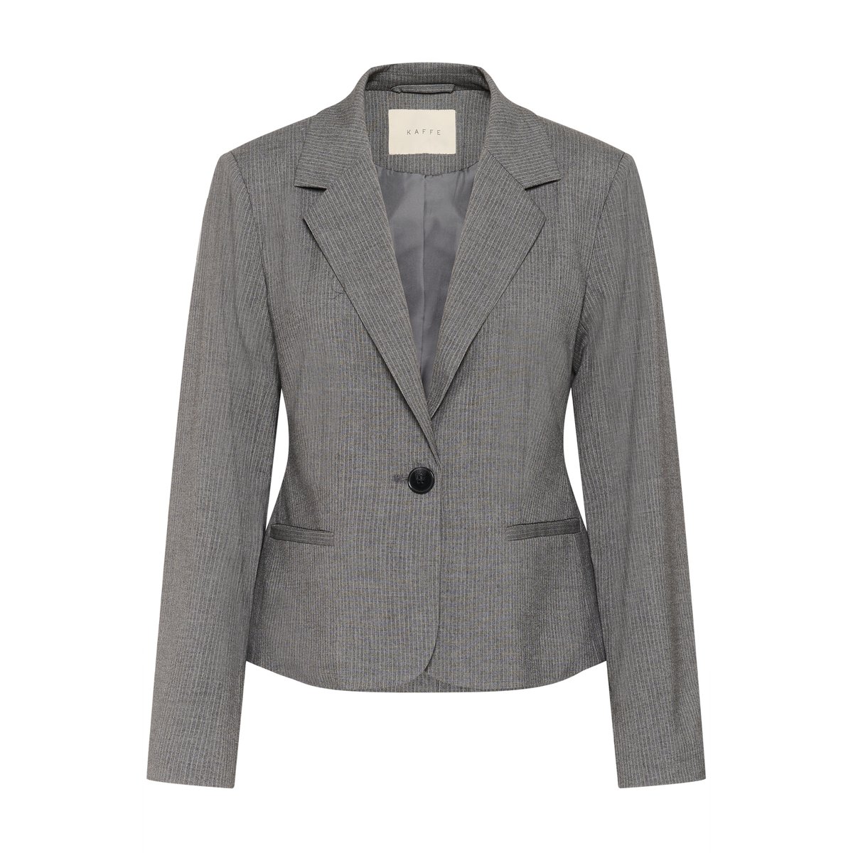 Blazer gris blanc grey melange/chalk stripe, KAFFE