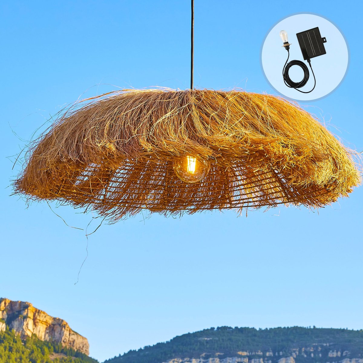 Suspension solaire HAVANA SOLAR beige, LUMISKY
