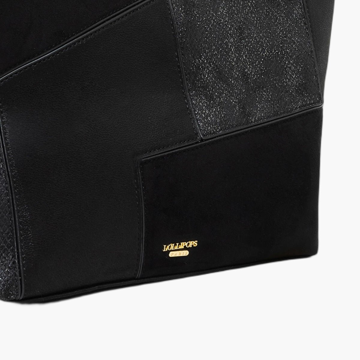 Grand sac shopper Trusty noir,doré, LOLLIPOPS