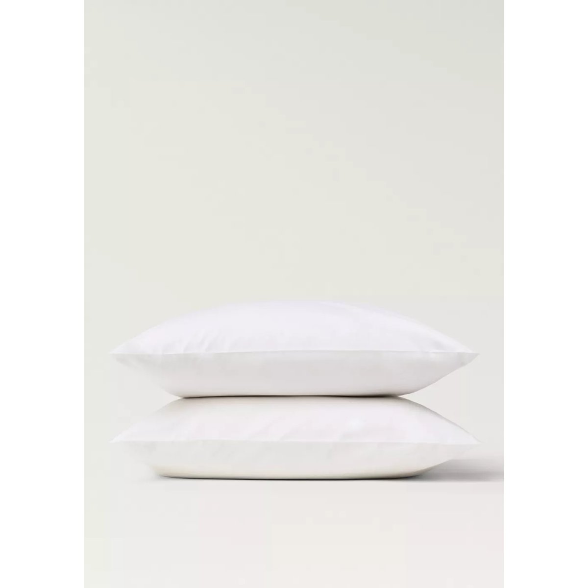 Deux taies d’oreiller percale de coton 60x60 cm blanc, MANGO HOME