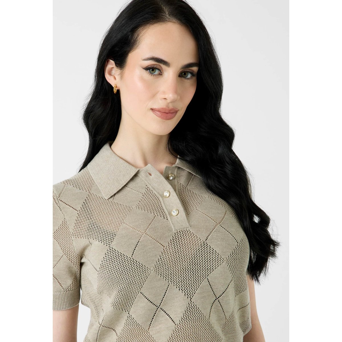 Pull En Mélange De Laine marron, GUESS