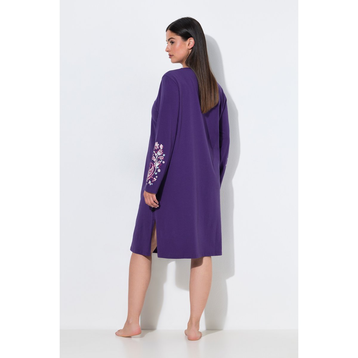Lot de 2 grands T-shirts, motif cachemire bleu lilas, ULLA POPKEN