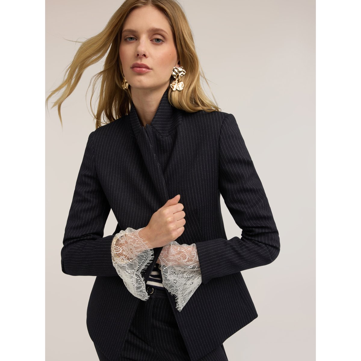 Blazer à rayures bleu, MOTIVI