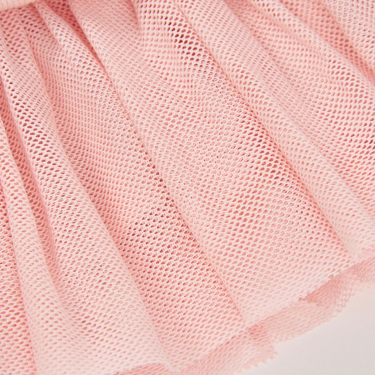 Robe fille molleton et tulle brodé fleurs pink, BOBOLI