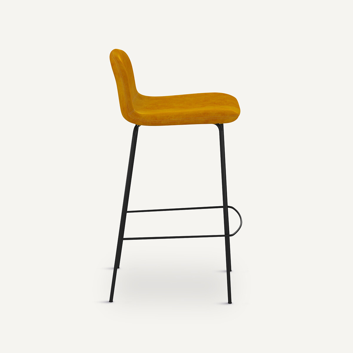 Chaise de bar, Tibby hauteur 75 cm moutarde, AM.PM