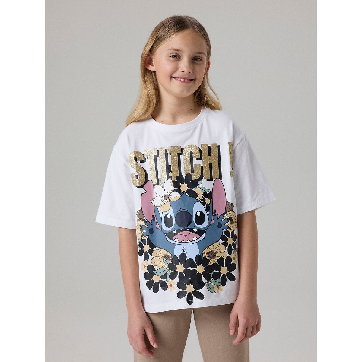 Camiseta de manga corta, STITCH blanco, NAME IT