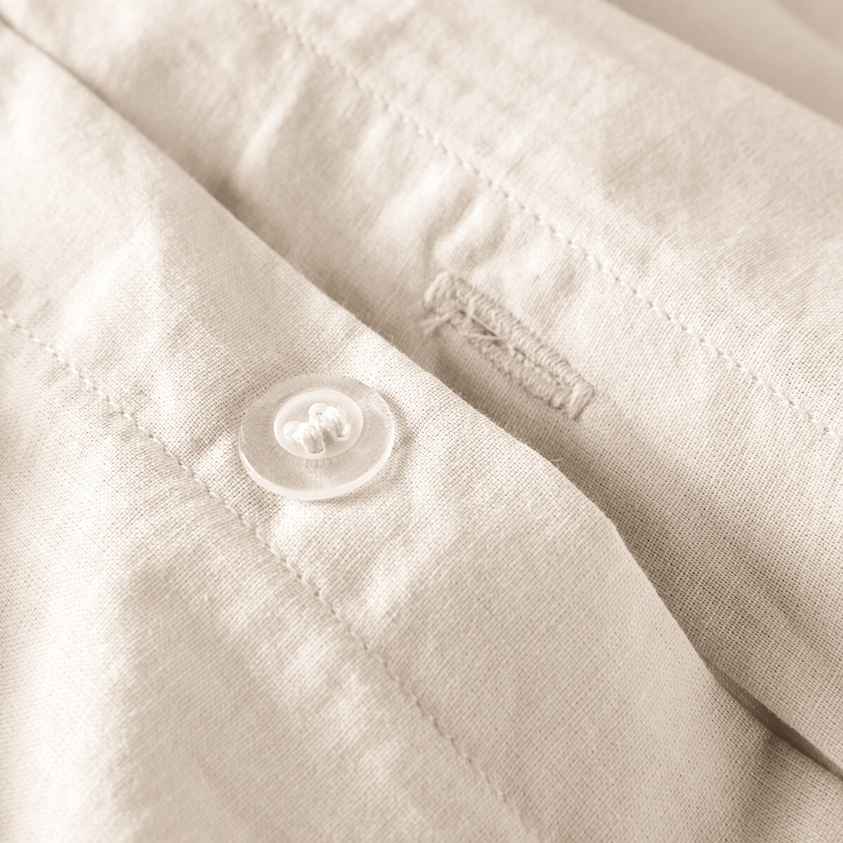Scenario Plain 100% Washed Cotton Duvet Cover chalk, LA REDOUTE INTERIEURS