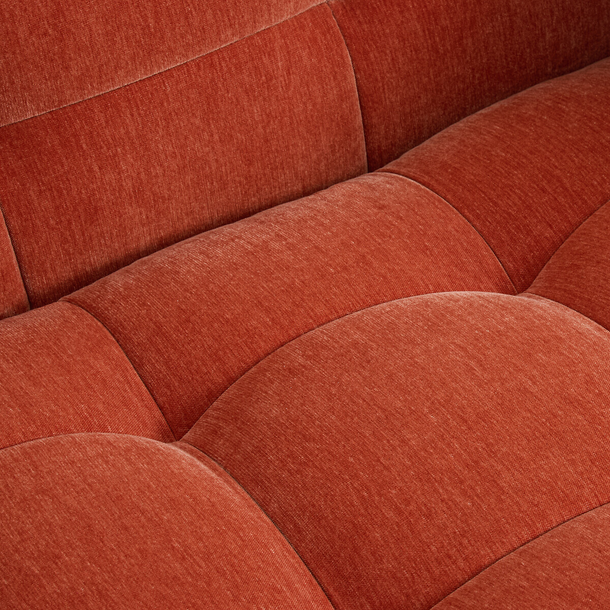 Fauteuil, en velours texturé, PIETA orange, LA REDOUTE INTERIEURS