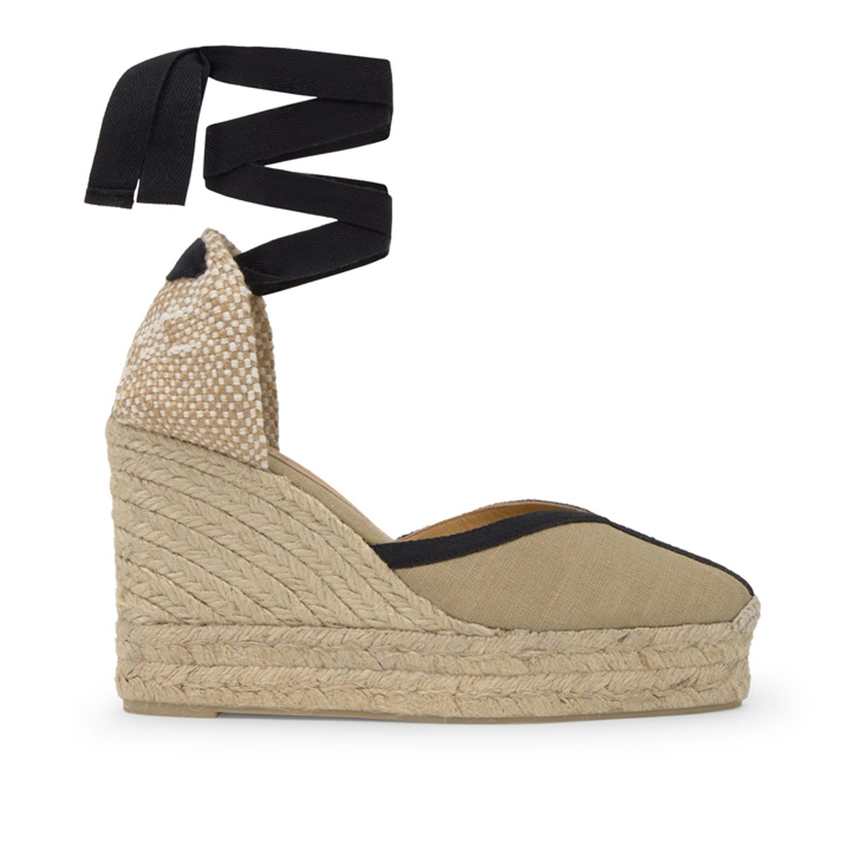 Espadrilles compensées en jute tressée CARMEN EXTRA PLATFORM beige, CASTANER