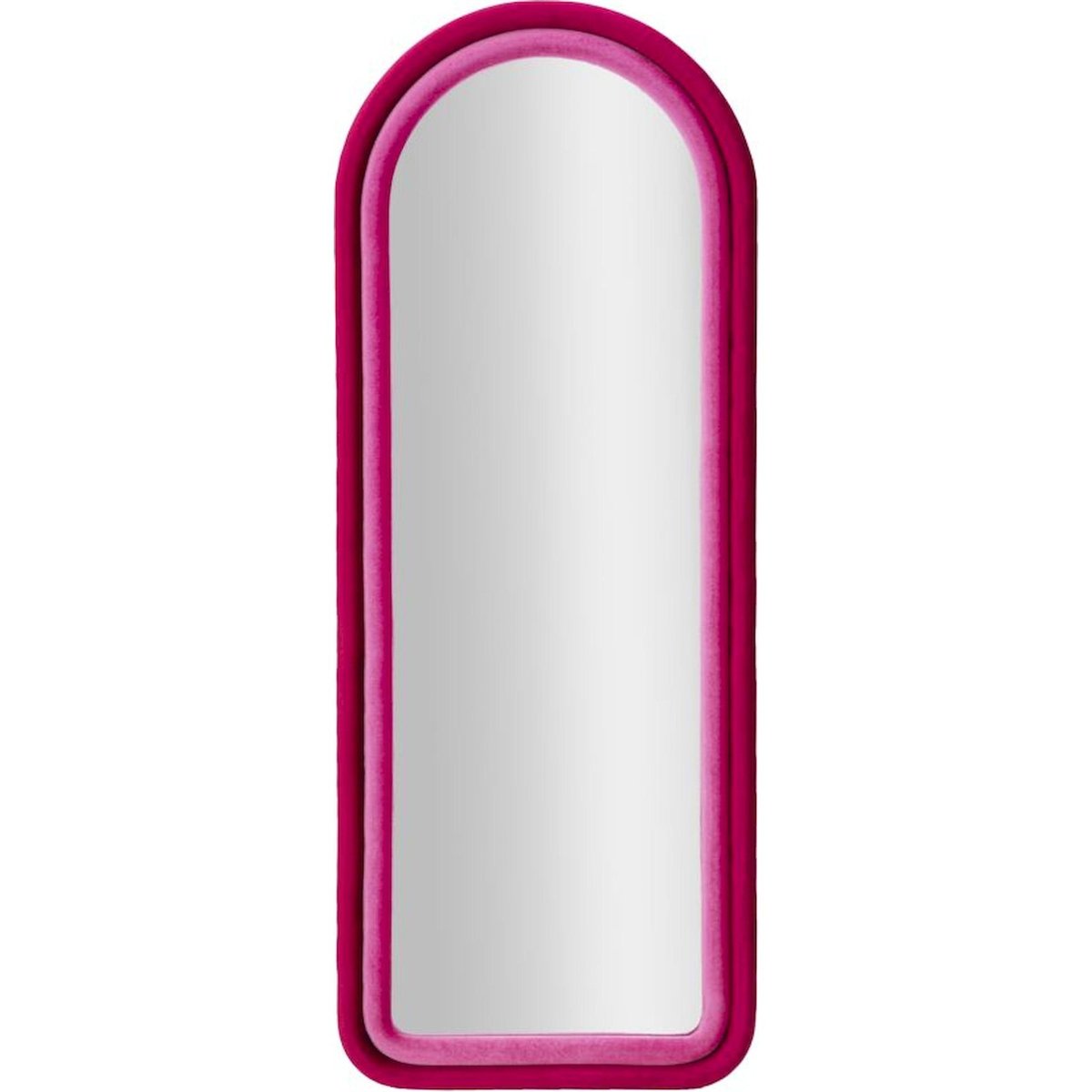 Miroir mural arqué habillé de tissu GLAM crème, RECOLLECTION