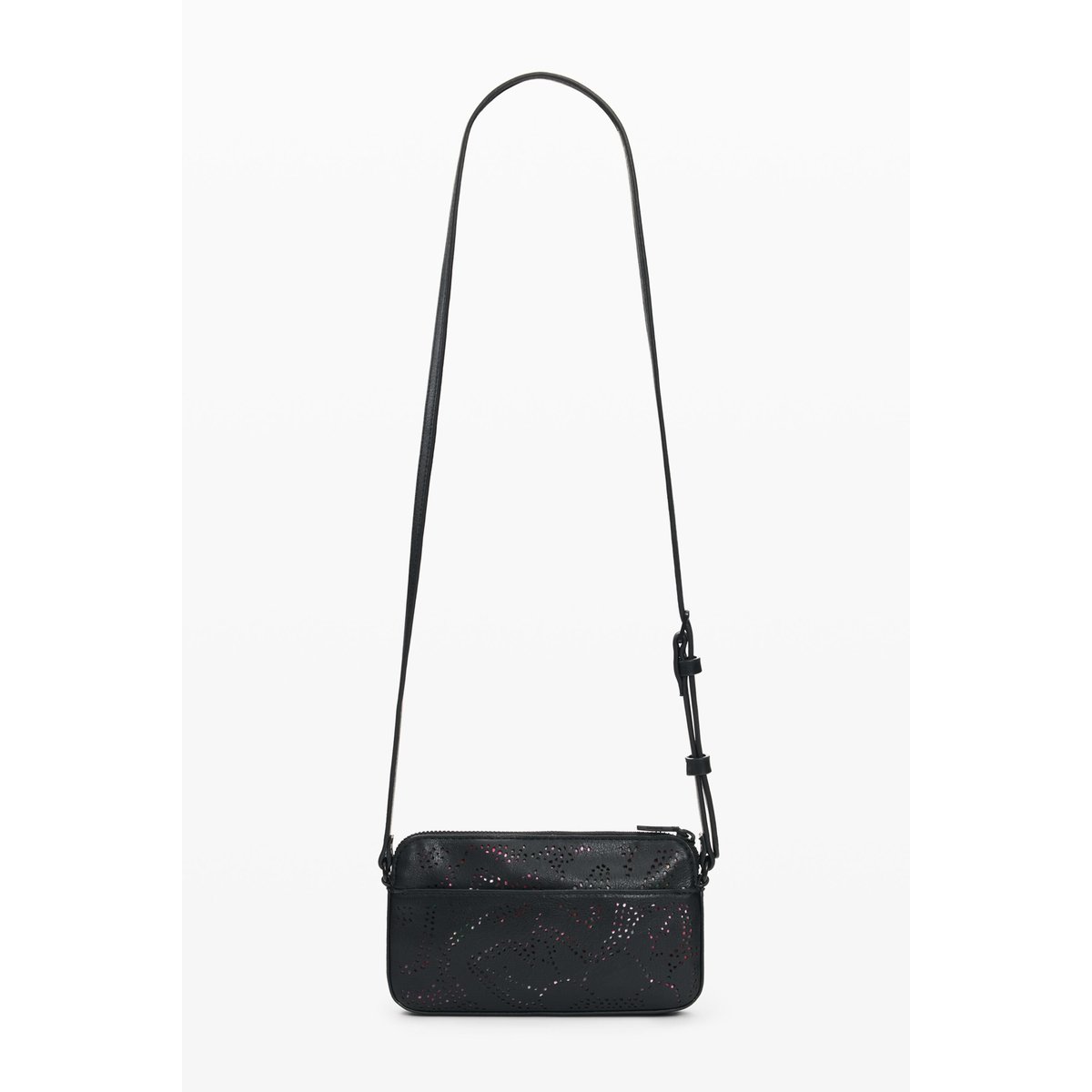 Petit porte-monnaie bandoulière charm noir, DESIGUAL