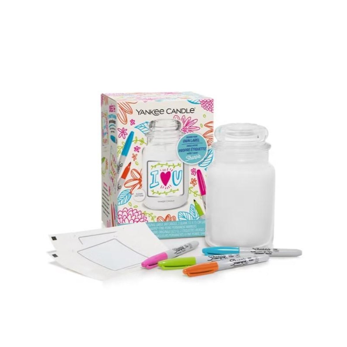 Yankee candle x sharpie étiquette perso blanc, YANKEE CANDLE