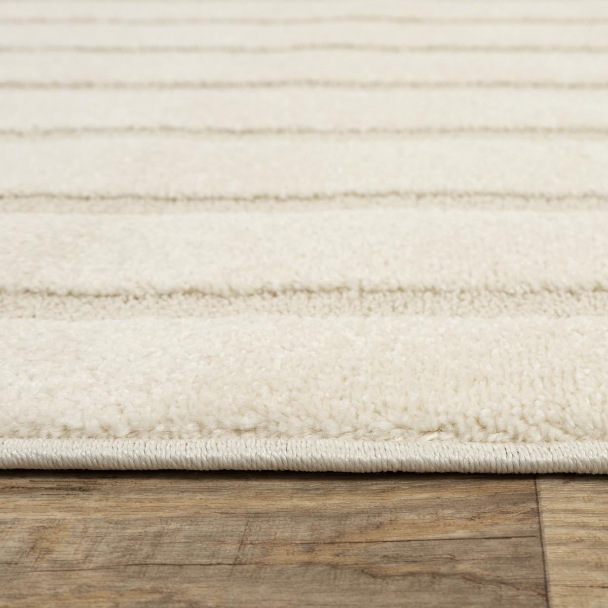 Tapis salon LYN9 SPIRATRO - Tapis forme original en relief crème, UN AMOUR DE TAPIS