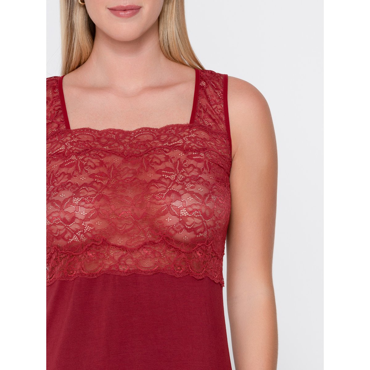 Nuisette dentelle MICRO TOUCH LACE rouge, LUNA SPLENDIDA