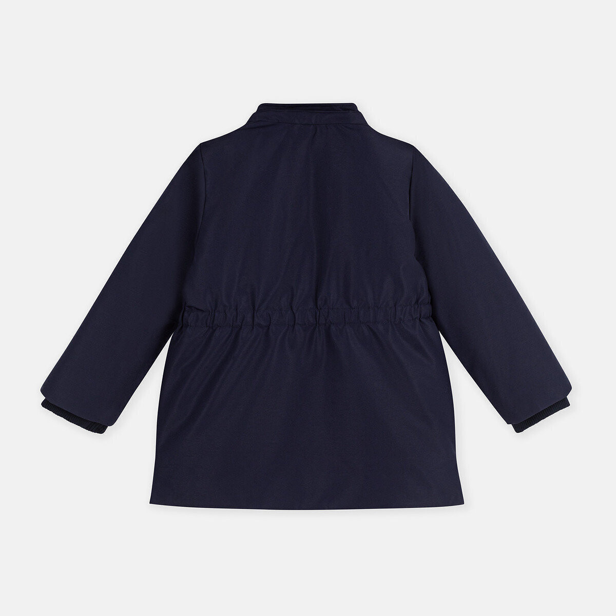 Parka di media lunghezza con cappuccio, in tinta unita blu marino, PETIT BATEAU