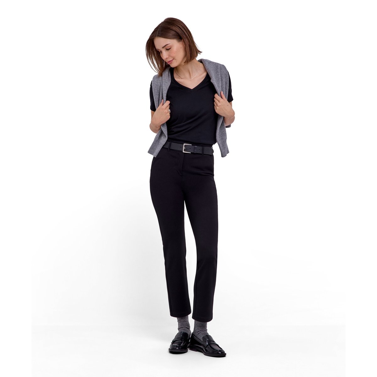 T-Shirt Essential Cotton noir, FALKE