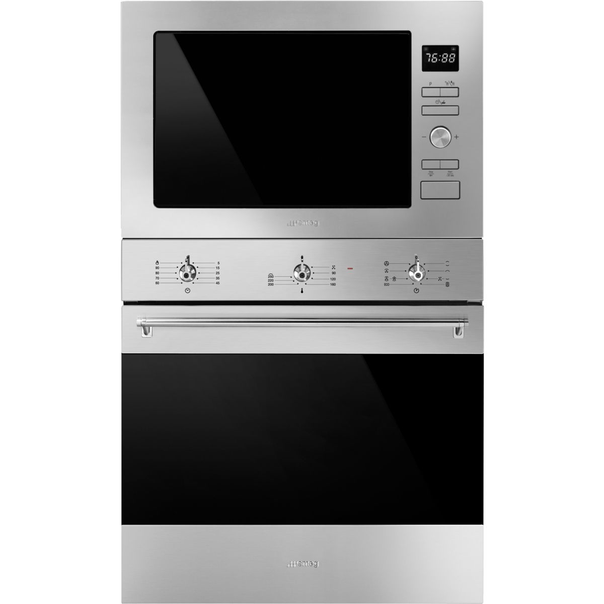 Micro ondes grill encastrable FMI425X noir / inox, SMEG