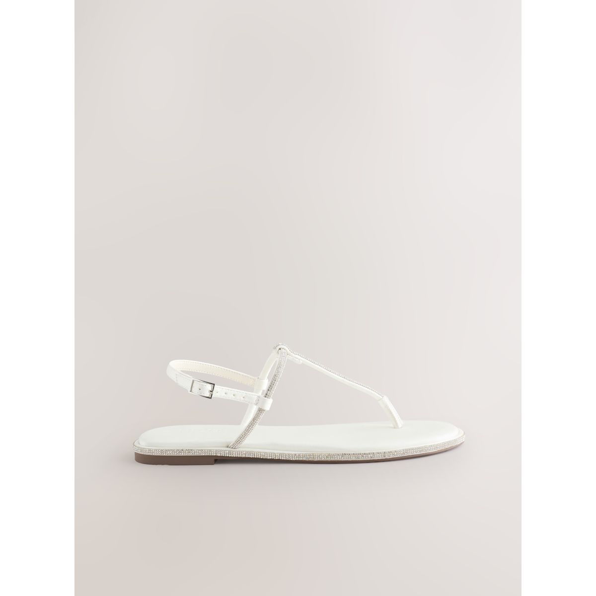 Sandales brillantes style salomé ivoire, NEXT