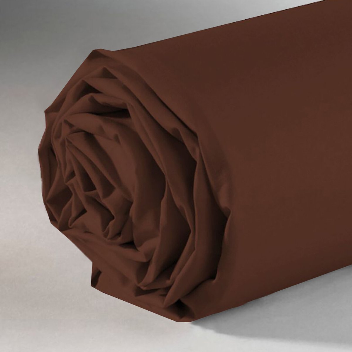 Drap housse en coton bonnet 25 cm uni, MENO sable, C DESIGN HOME TEXTILE