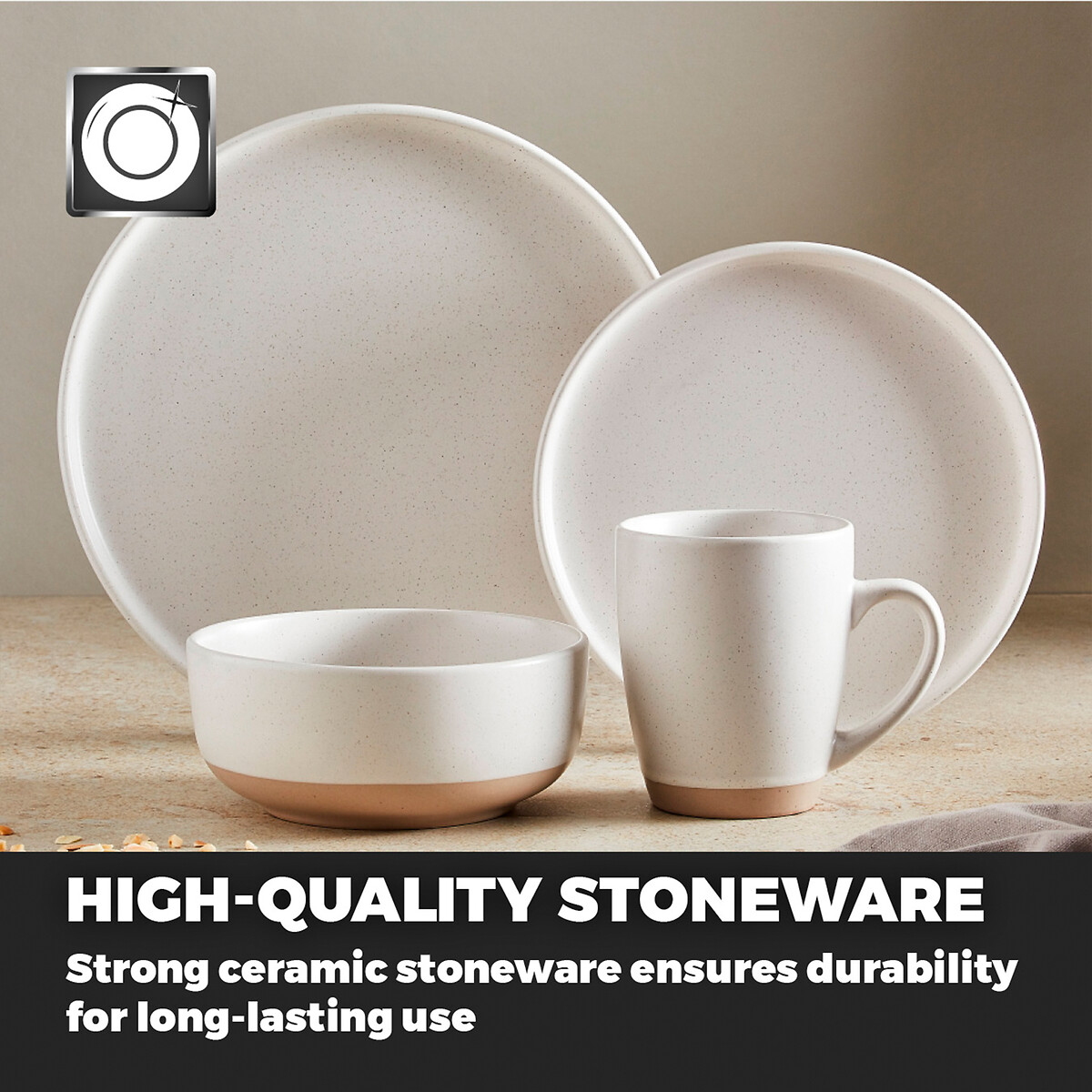 16-Piece Avena Dinner Set white, BARBARY & OAK