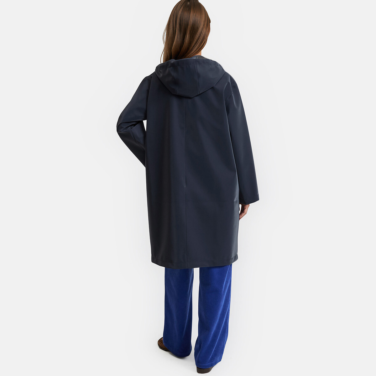 Coupe-vent mi-long à capuche bleu marine, LA REDOUTE COLLECTIONS
