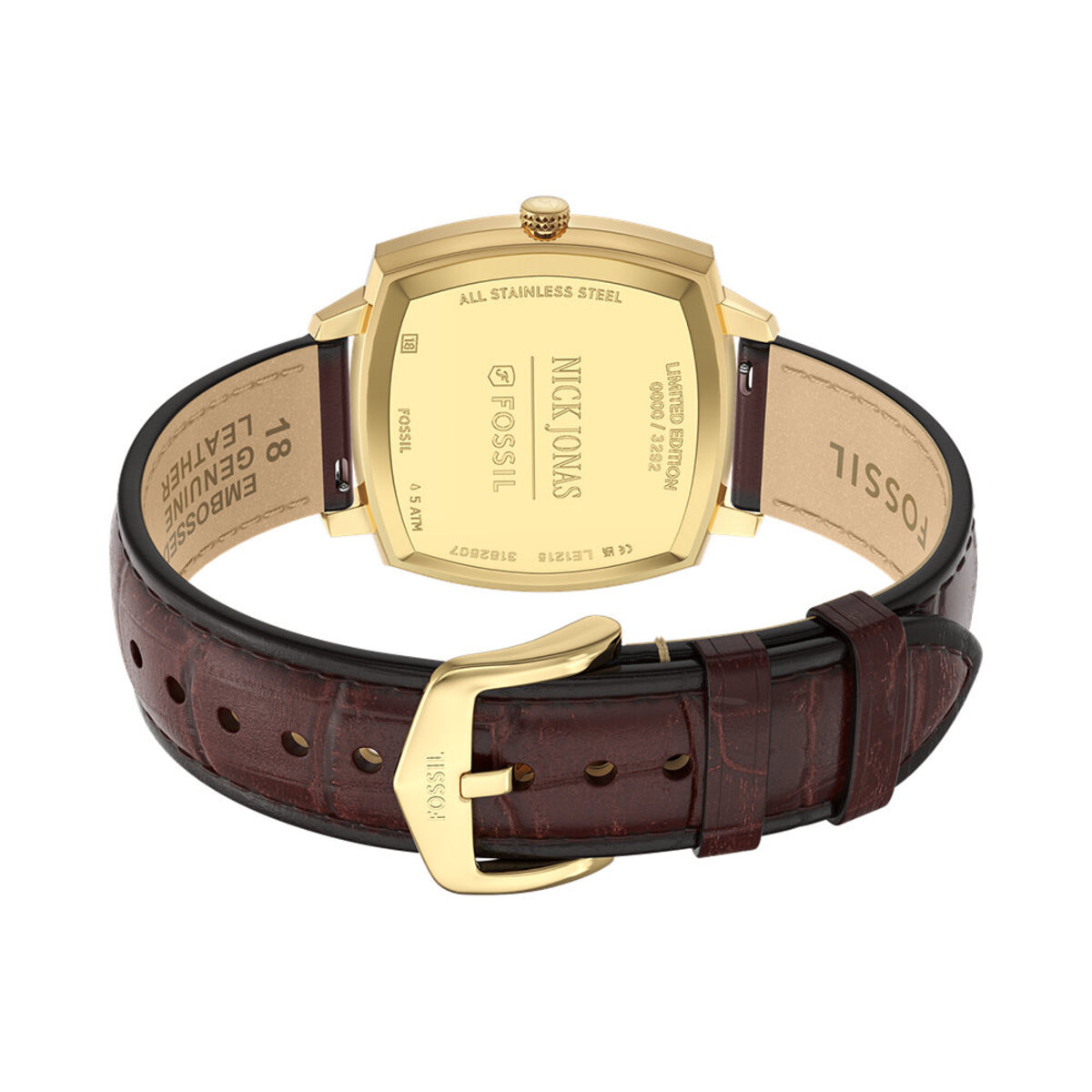 Montre Analogique MACHINE LUXE doré bleu marron, FOSSIL