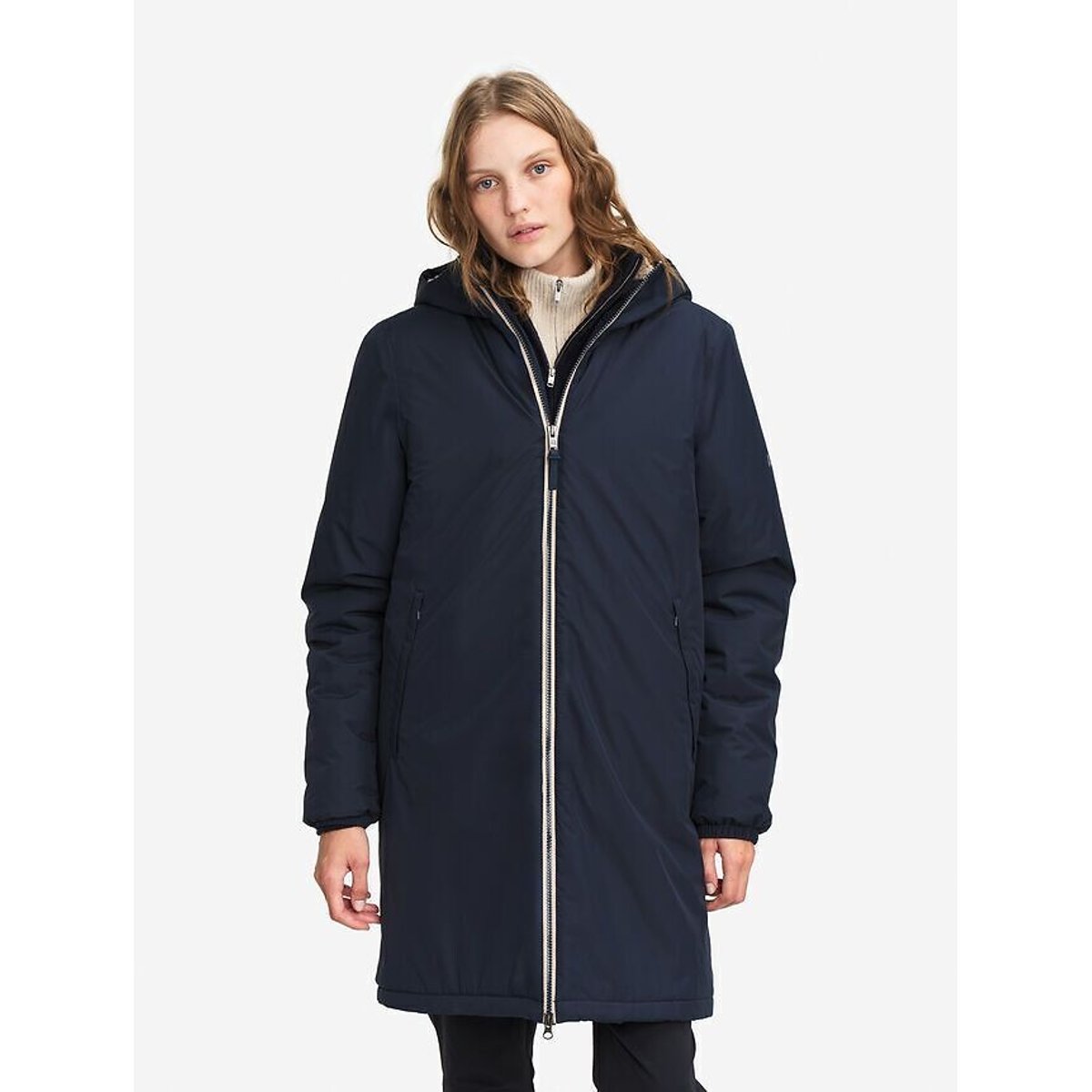Parka Rainpack 90+ acolchada, con forro de sherpa MTD REPREVE azul marino, AIGLE