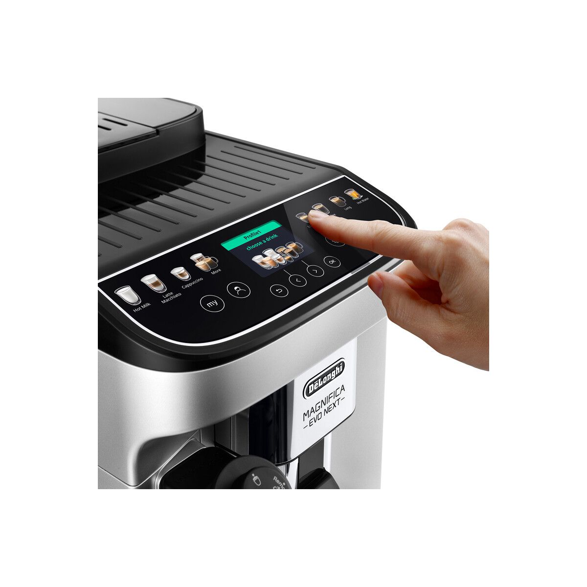 Expresso Broyeur ECAM310.80.SB Magnifica Evo Next Argent couleur unique, DELONGHI