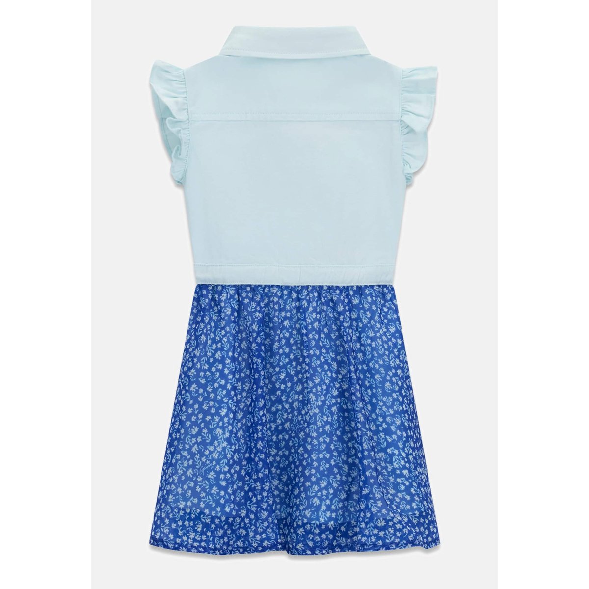 Robe Imprimée Cintrée Et Évasée bleu floral, GUESS KIDS