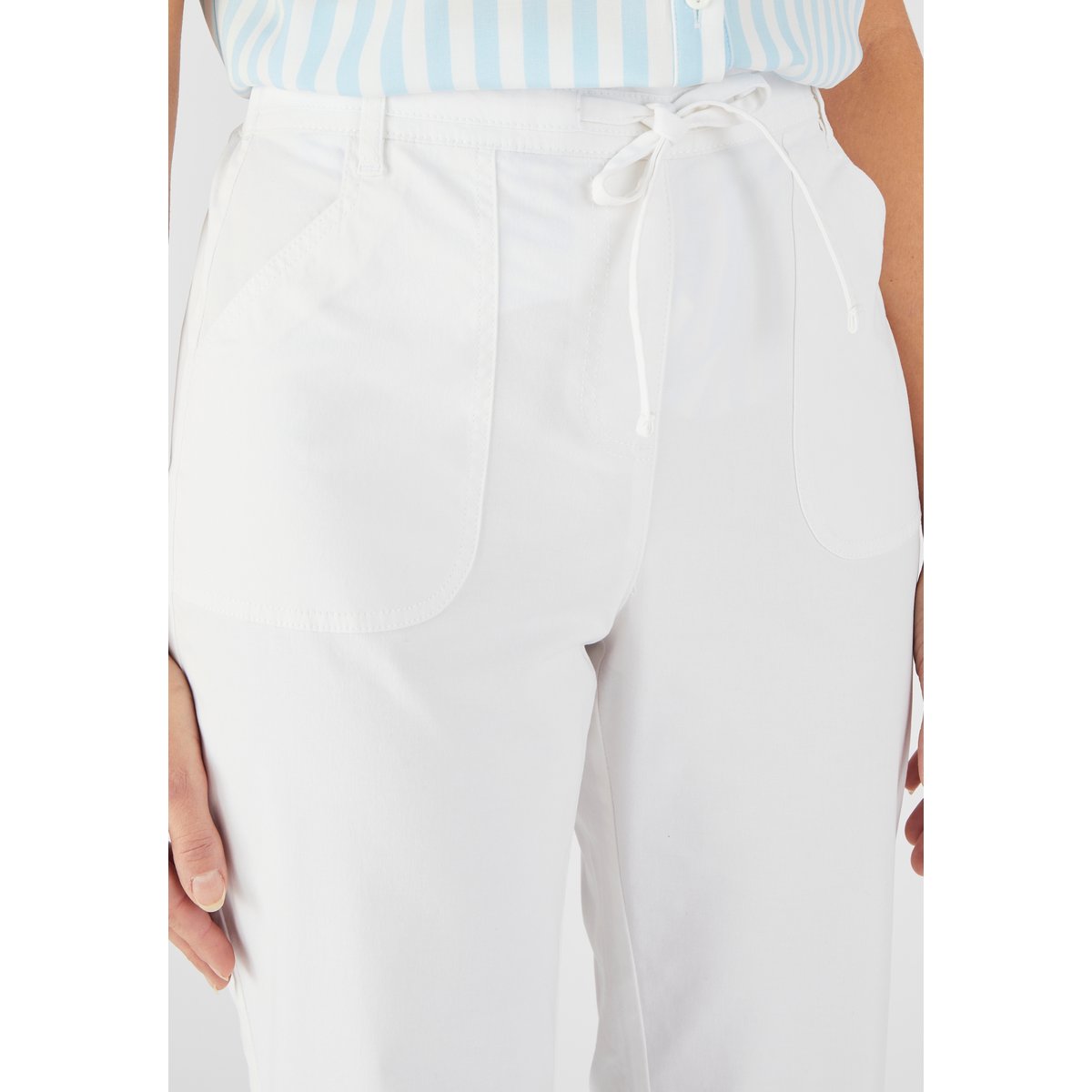 Pantacourt coton stretch blanc, DAMART