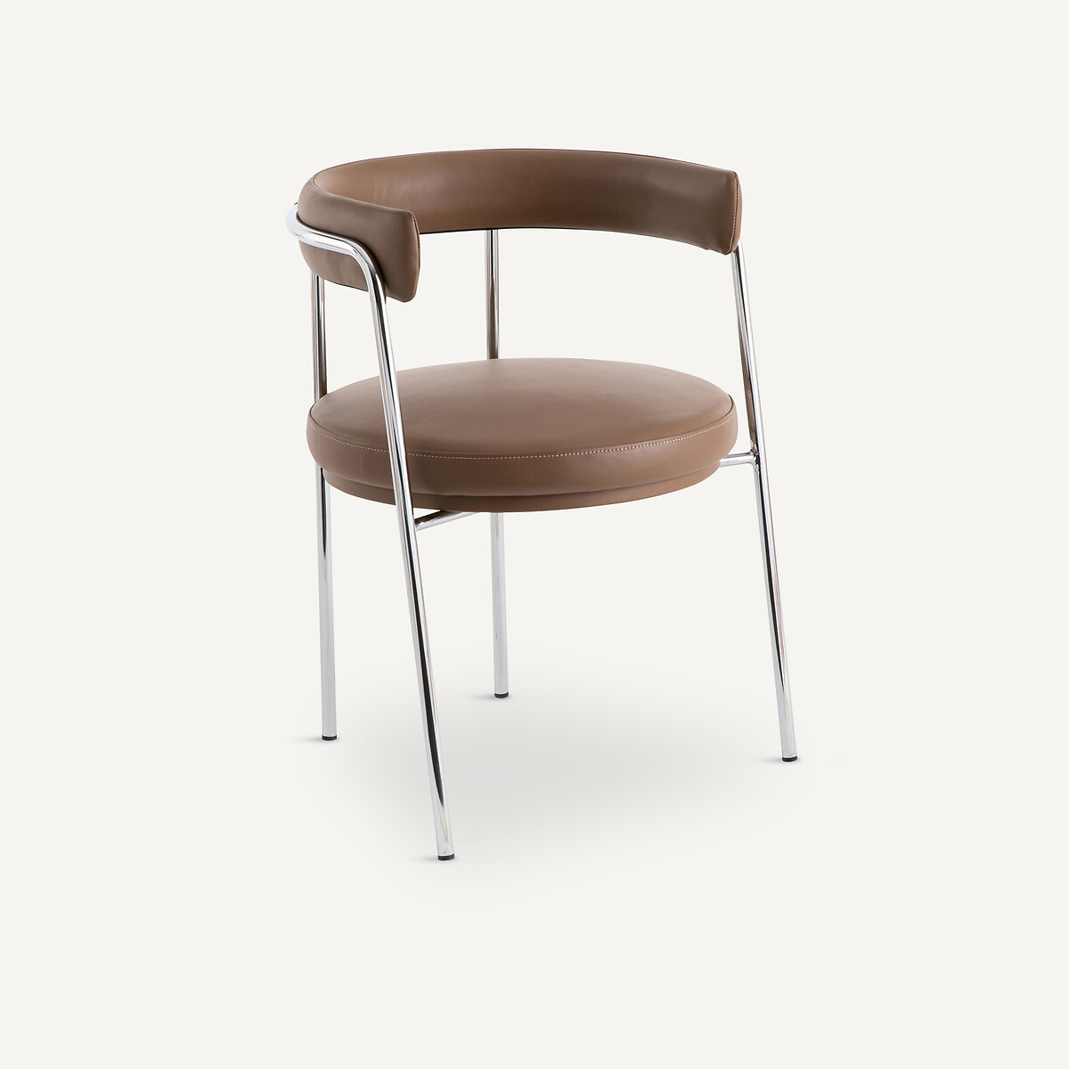 Fauteuil de table cuir Jubo cappuccino, AM.PM