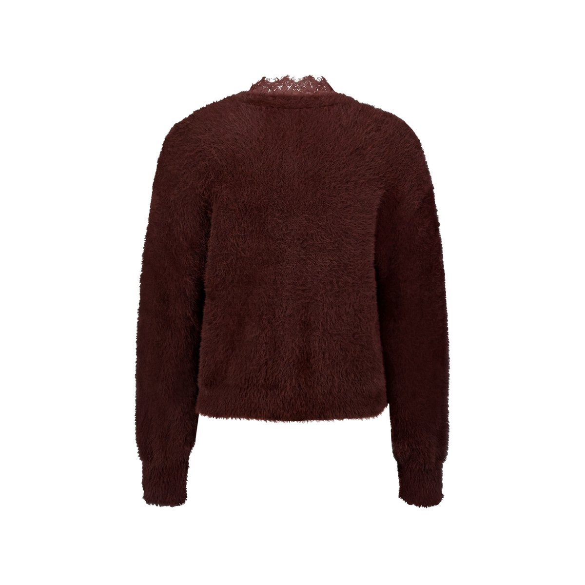 Cardigan en maille en dentelle chocolate plum, ZERO