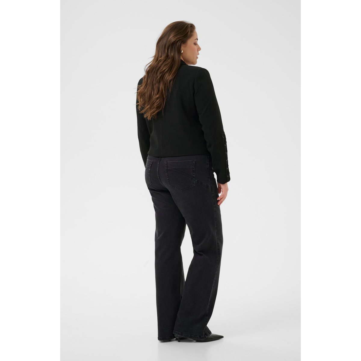 Blazer noir black deep, KAFFE CURVE