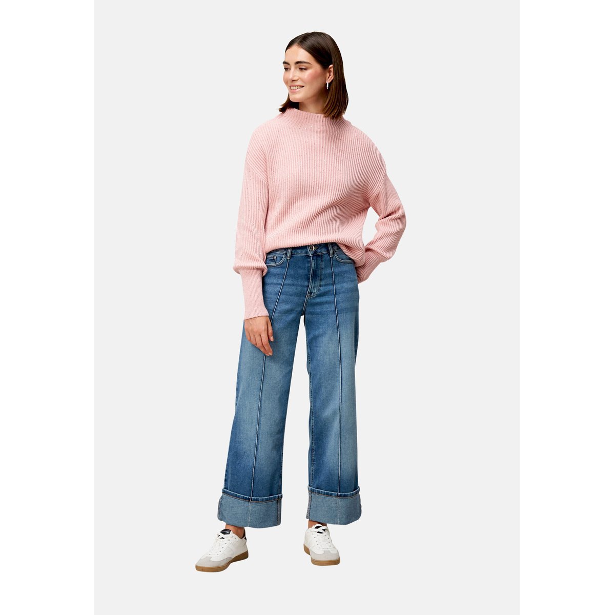 Pull en maille mit pailletten rosros, ZERO