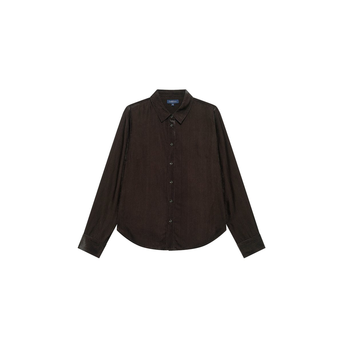 Chemise coupe droite col chemise CMARIE marron foncé, CAROLL