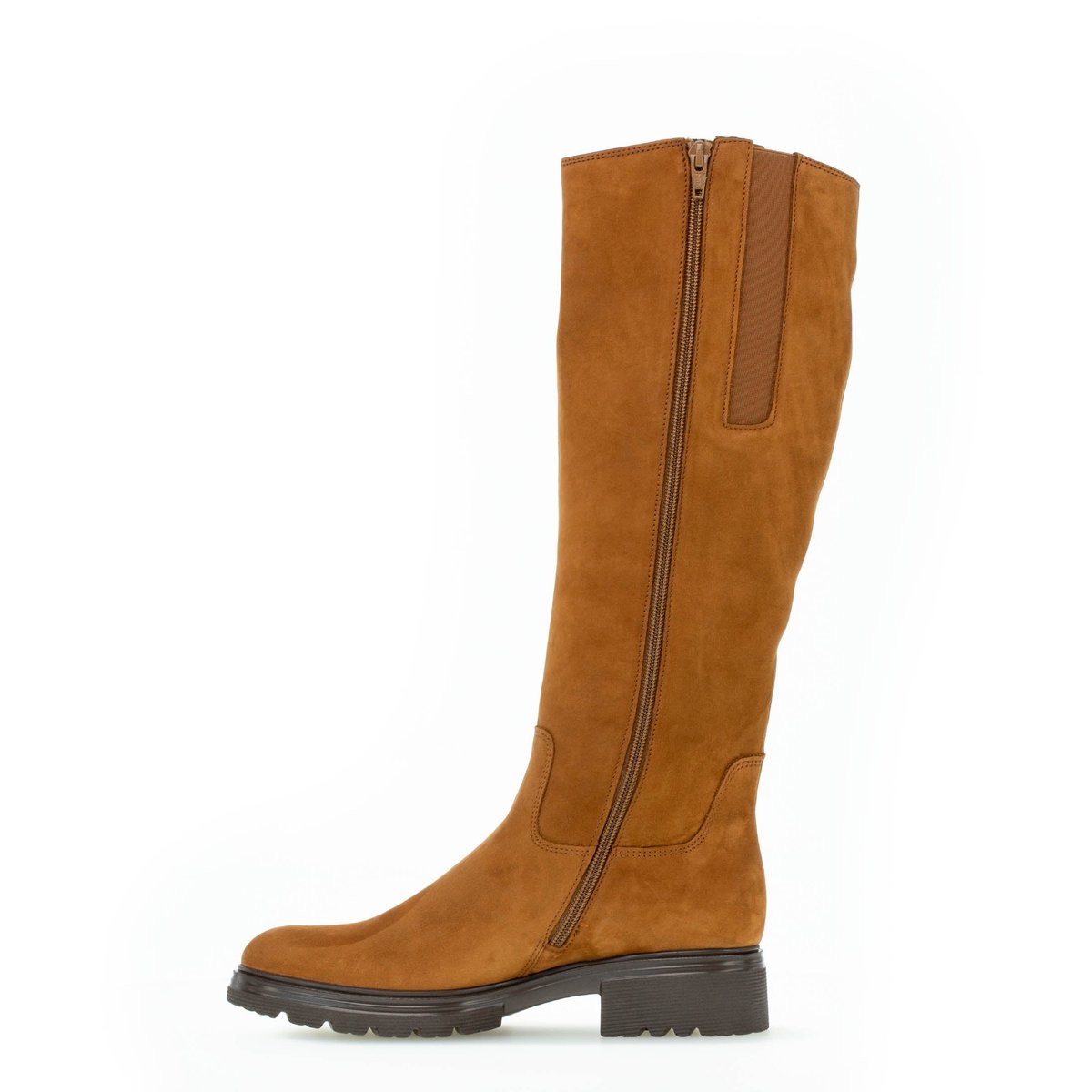 Bottes en nubuck à talon décroché marron, GABOR