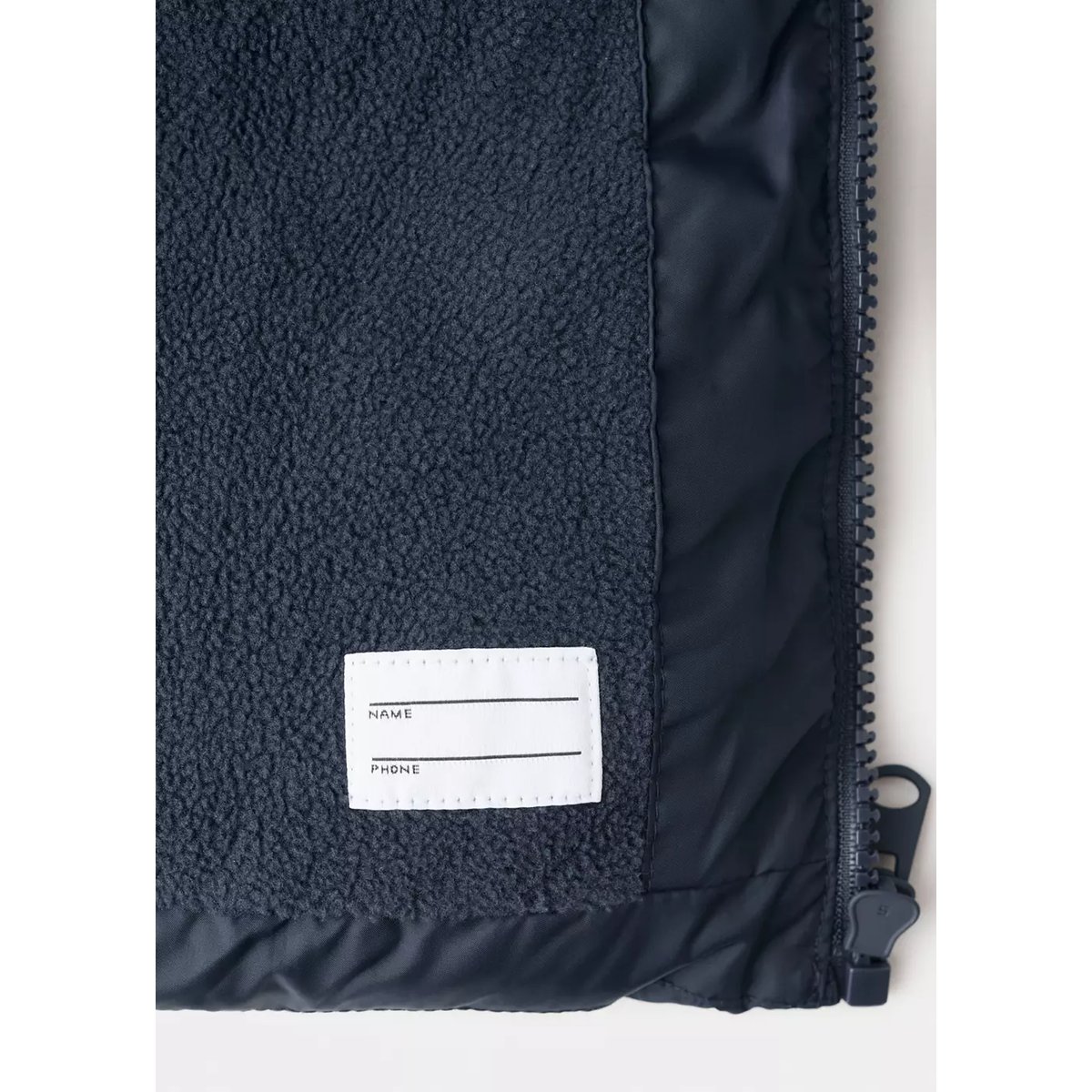 Anorak matelassé à capuche bleu marine, MANGO KIDS