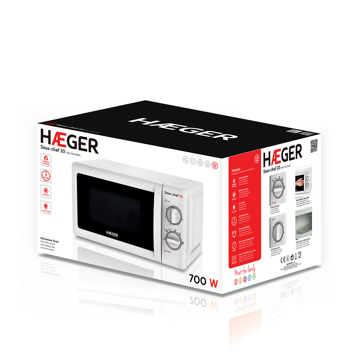 Micro-ondas Sous-Chef 20, HAEGER branco, HAEGER