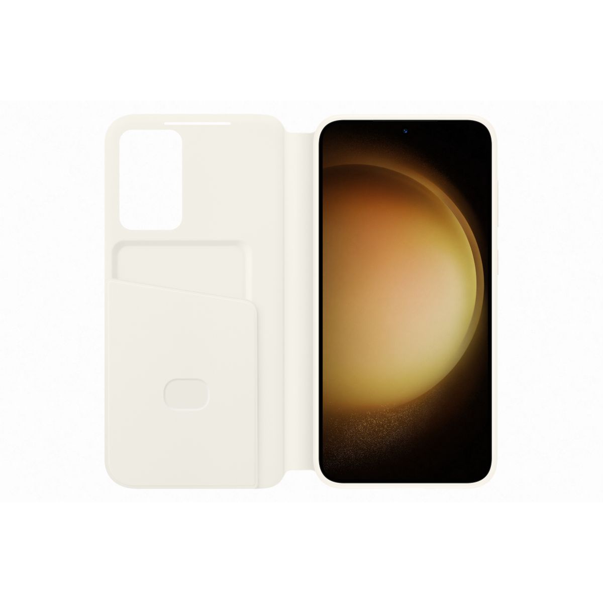 Etui S23+ Smart View porte-carte Creme blanc, SAMSUNG