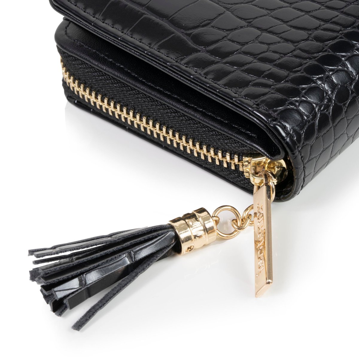 Porte-monnaie compact ,protection rfid anti-piratage de carte noir, ISOTONER