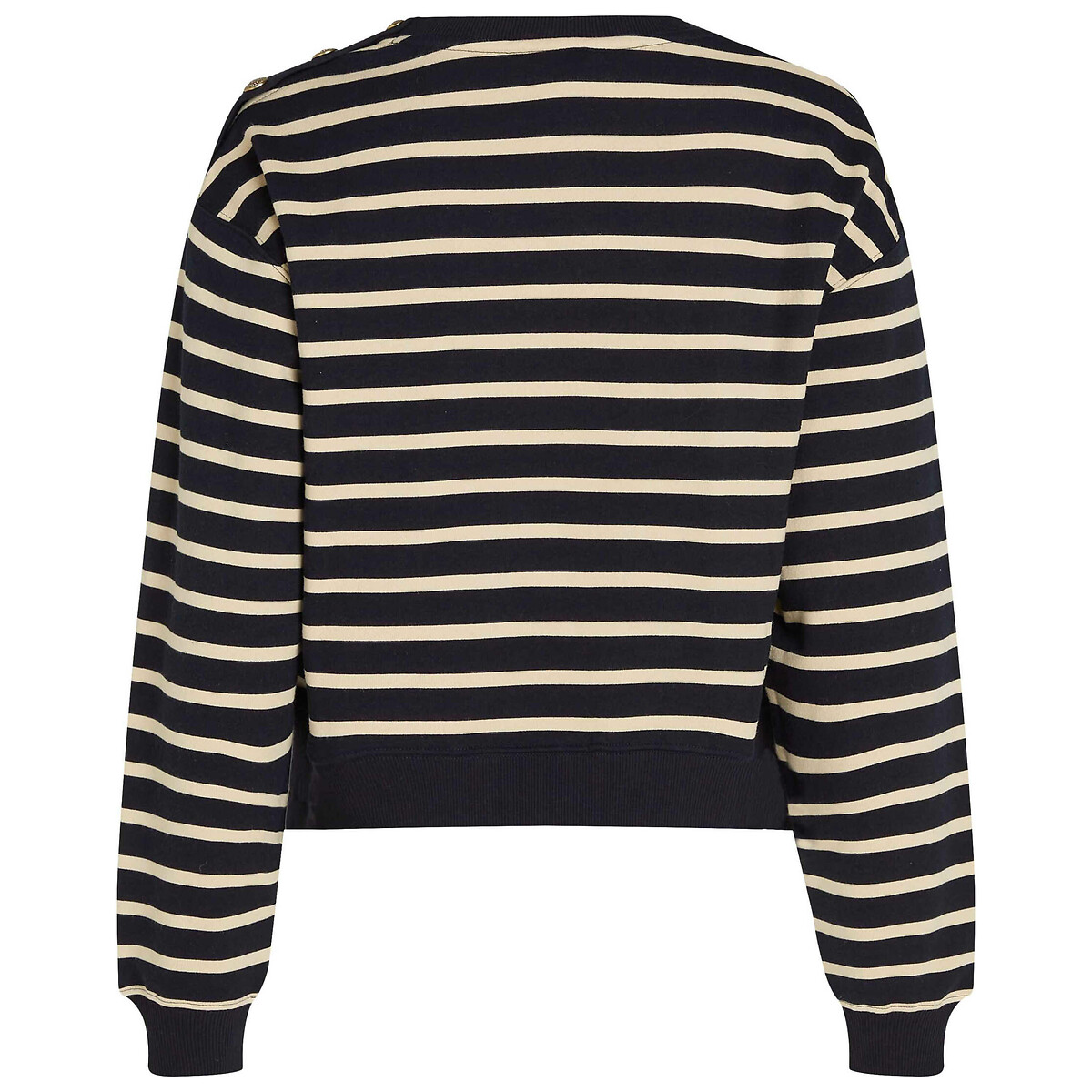Sweat rayé manches longues col rond rayé bleu blanc, TOMMY HILFIGER