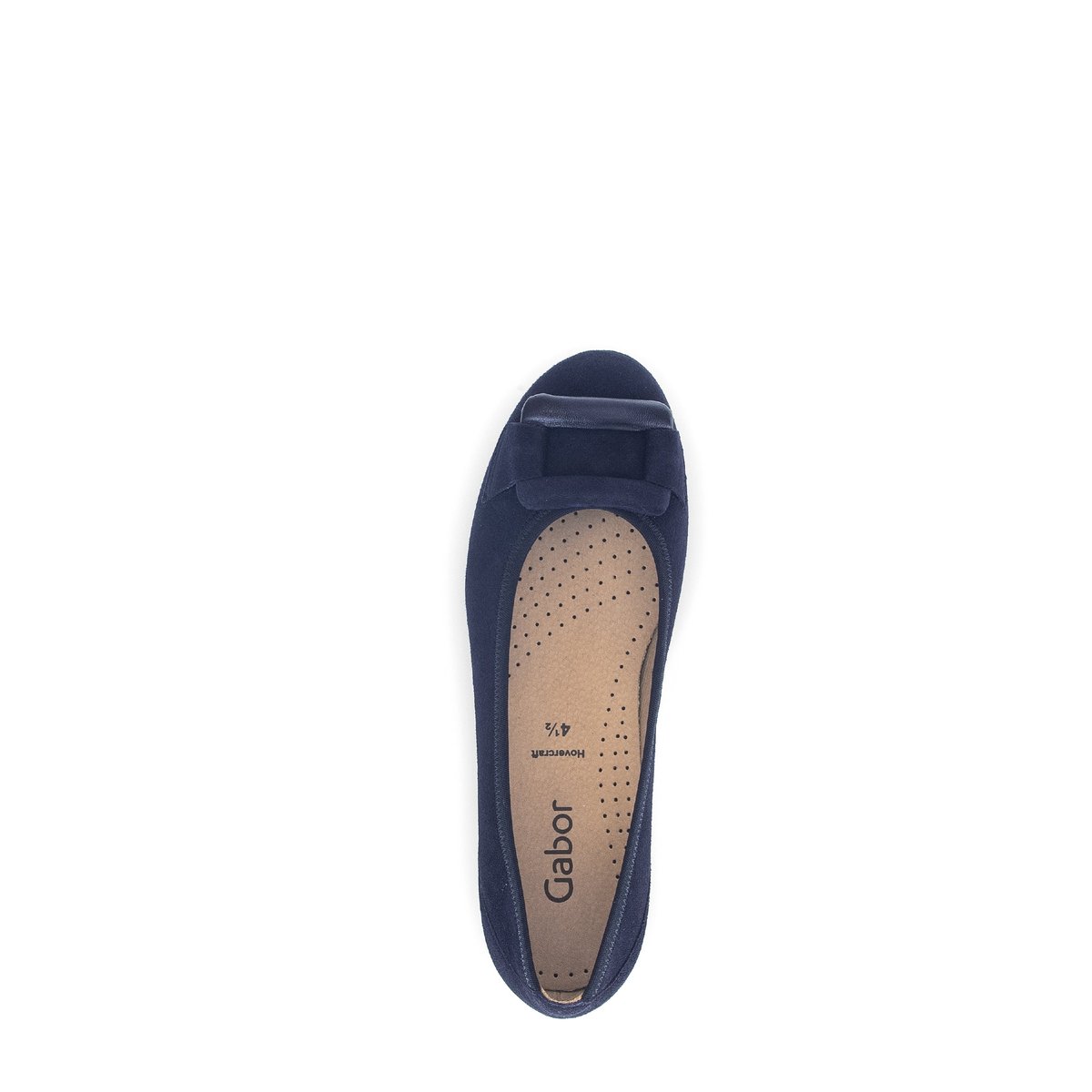 Ballerines en cuir à talon décroché marine, GABOR