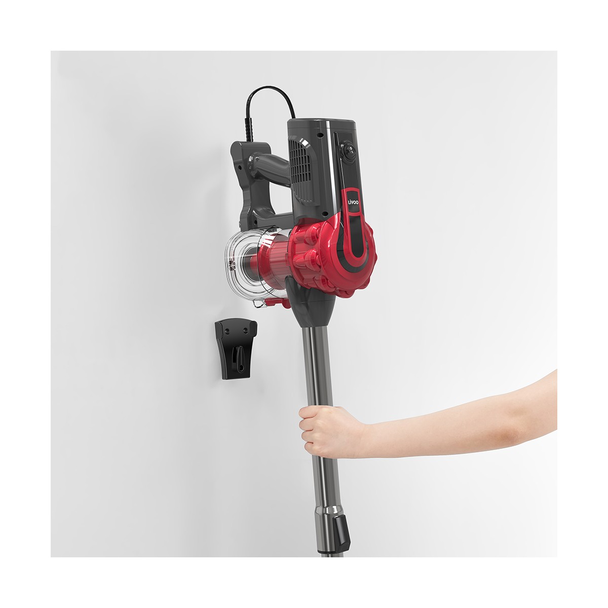Aspirateur balai avec fil couleur unique, LIVOO
