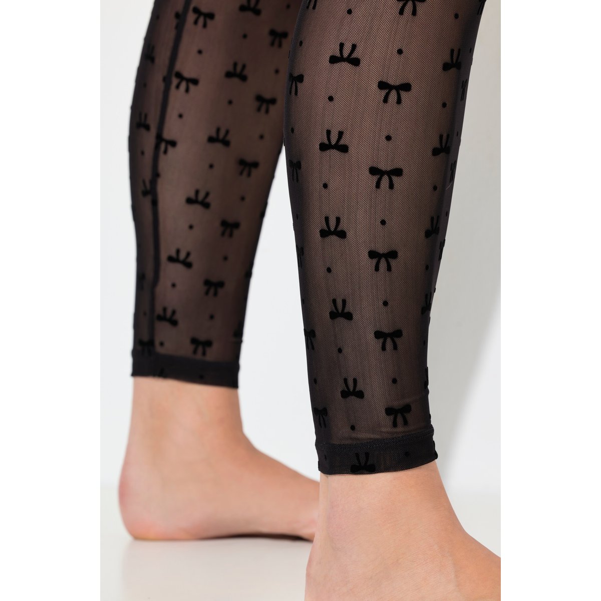Legging-collant en tulle extensible noir, ULLA POPKEN