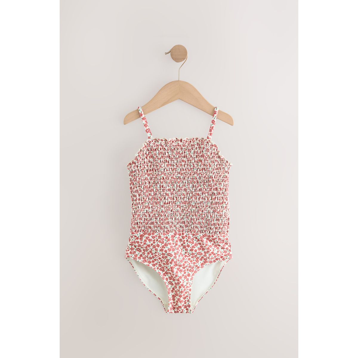 Maillot de bain à fronces rouge rouille ditsy, NEXT