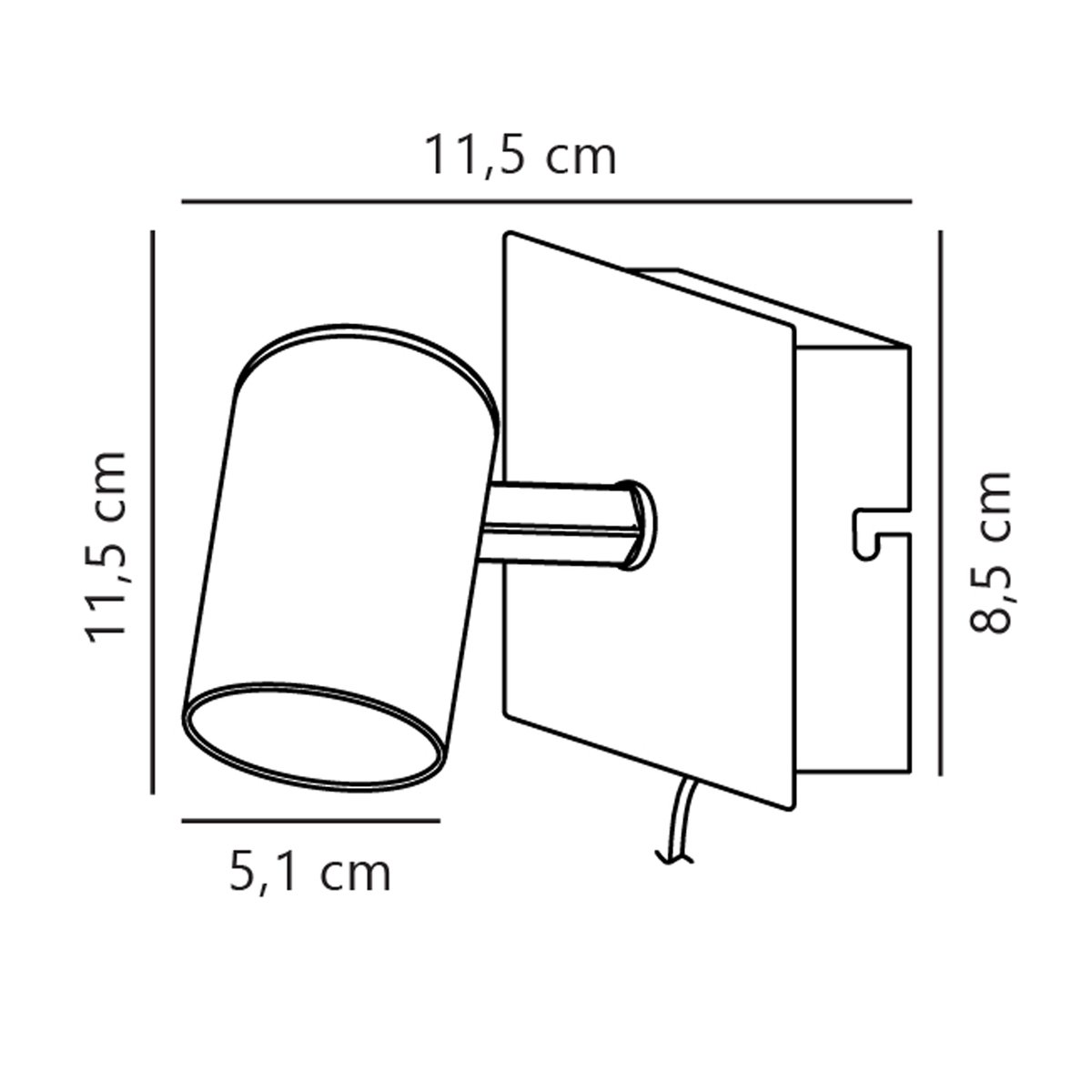 Applique murale spot orientable en métal, FRIDA blanc, NORDLUX